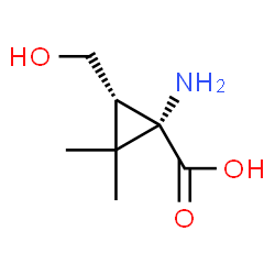 Cyclopropanecarboxylic acid, 1-amino-3-(hydroxymethyl)-2,2-dimethyl-, trans- (9CI) structure