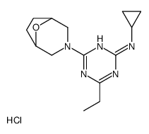 N-cyclopropyl-4-ethyl-6-(8-oxa-3-azabicyclo[3.2.1]octan-3-yl)-1,3,5-triazin-2-amine,hydrochloride结构式