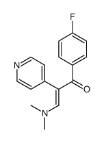3-(dimethylamino)-1-(4-fluorophenyl)-2-pyridin-4-ylprop-2-en-1-one结构式