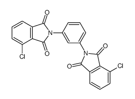 4-chloro-2-[3-(4-chloro-1,3-dioxoisoindol-2-yl)phenyl]isoindole-1,3-dione结构式