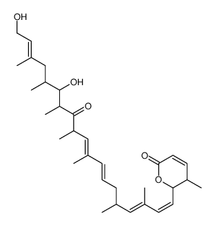 6-[(1E,3E,7E,9E,17E)-14,19-dihydroxy-3,5,9,11,13,15,17-heptamethyl-12- oxo-nonadeca-1,3,7,9,17-pentaenyl]-5-methyl-5,6-dihydropyran-2-one结构式