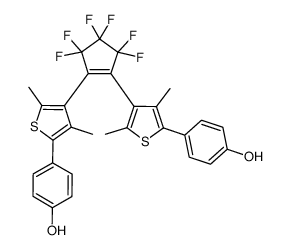 1,2-bis[2,4-dimethyl-5-(4-hydroxy)phenylthiophen-3-yl]perfluorocyclopentene Structure