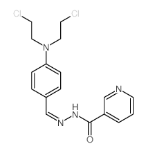 Nicotinic acid, [p-[bis(2-chloroethyl)amino]benzylidene]hydrazide structure