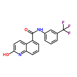 2-hydroxy-N-(3-(trifluoromethyl)phenyl)quinoline-5-carboxamide结构式