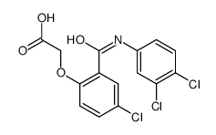 2-[4-chloro-2-[(3,4-dichlorophenyl)carbamoyl]phenoxy]acetic acid Structure