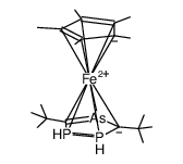 (η(5)-pentamethylcyclopentadienyl)(η(5)-1-arsa-3,4-diphospha-2,5-di-tert-butylcyclopentadienyl)iron结构式