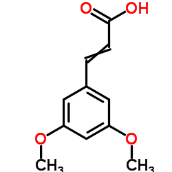 3,5-二甲氧基肉桂酸,主要为反式结构式