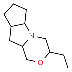 Cyclopenta[4,5]pyrrolo[2,1-c][1,4]oxazine, 3-ethyldecahydro-, (3-alpha-,5a-ba-,8a-ba-,9a-ba-)- (9CI) Structure