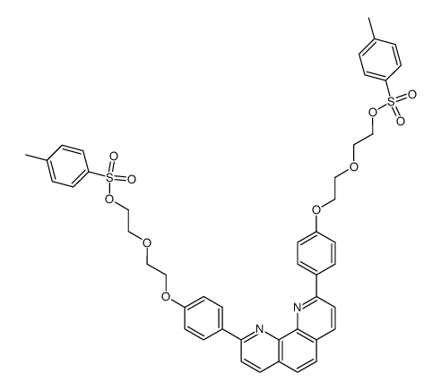 2,9-bis{4-{2-[2-(4-toluenesulphonyl)ethoxy(ethoxy)]}}-phenyl-1,10-phenanthroline结构式