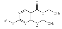 ETHYL 4-(ETHYLAMINO)-2-(METHYLTHIO)PYRIMIDINE-5-CARBOXYLATE structure