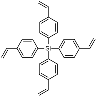 Tetrakis(4-vinylphenyl)silane structure