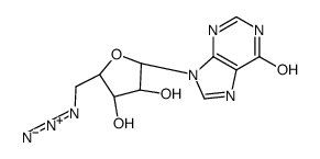 9-[(2R,3R,4S,5R)-5-(azidomethyl)-3,4-dihydroxyoxolan-2-yl]-3H-purin-6-one Structure