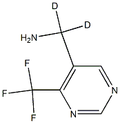 1,1-Dideutero-1-(4-trifluoromethyl-pyrimidin-5-yl)-methylamine结构式