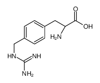 (2S)-2-amino-3-[4-[(diaminomethylideneamino)methyl]phenyl]propanoic acid结构式
