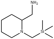 (1-((三甲基甲硅烷基)甲基)哌啶-2-基)甲胺结构式
