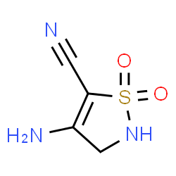 5-Isothiazolecarbonitrile,4-amino-2,3-dihydro-,1,1-dioxide structure