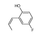 Phenol, 4-fluoro-2-(1Z)-1-propenyl- (9CI) structure