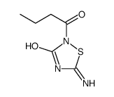 1,2,4-Thiadiazol-3(2H)-one,5-amino-2-(1-oxobutyl)-结构式