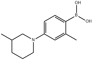 2-Methyl-4-(3-methylpiperidin-1-yl)phenylboronic acid Structure