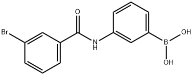 (3-(3-溴苯甲酰氨基)苯基)硼酸结构式