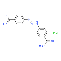 4,4'-(Triaz-1-ene-1,3-diyl)dibenzimidamide hydrochloride Structure
