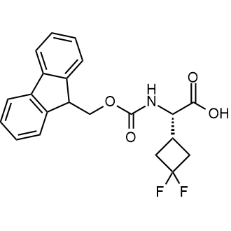 (2S)-2-(3,3-二氟环丁基)-2-(9H-芴-9-基甲氧基羰基氨基)乙酸结构式