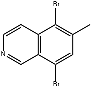 5,8-二溴-6-甲基异喹啉结构式