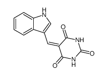 5-[(1H-indol-3-yl)methylidene]-2,4,6(1H,3H,5H)-pyrimidinetrione structure
