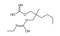 N-Ethylcarbamic acid 2-(carbamoyloxymethyl)-2-methylhexyl ester结构式