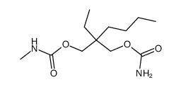 N-Methylcarbamic acid 2-(carbamoyloxymethyl)-2-ethylhexyl ester结构式