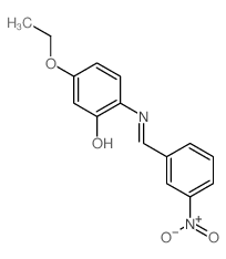 Phenol,5-ethoxy-2-[[(3-nitrophenyl)methylene]amino]- structure