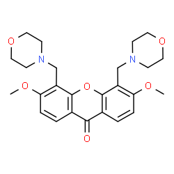 4,5-Bis(morpholinomethyl)-3,6-dimethoxy-9H-xanthen-9-one结构式
