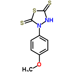 3-(4-Methoxyphenyl)-1,3,4-thiadiazolidine-2,5-dithione结构式