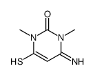 2(1H)-Pyrimidinone,3,4-dihydro-4-imino-6-mercapto-1,3-dimethyl- Structure