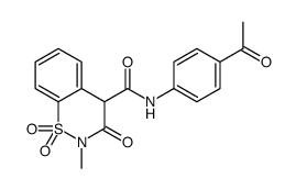 N-(4-Acetylphenyl)-2-methyl-3-oxo-3,4-dihydro-2H-1,2-benzothiazin e-4-carboxamide 1,1-dioxide结构式