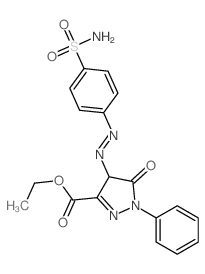 1H-Pyrazole-3-carboxylicacid, 4-[2-[4-(aminosulfonyl)phenyl]diazenyl]-4,5-dihydro-5-oxo-1-phenyl-,ethyl ester structure