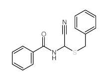 Benzamide,N-[cyano[(phenylmethyl)thio]methyl]- Structure