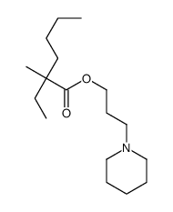 2-Ethyl-2-methylhexanoic acid 3-piperidinopropyl ester结构式