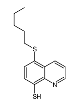 5-pentylsulfanylquinoline-8-thiol结构式