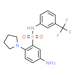 Benzenesulfonamide, 5-amino-2-(1-pyrrolidinyl)-N-[3-(trifluoromethyl)phenyl]-结构式