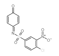 4-chloro-3-nitro-N-(4-oxocyclohexa-2,5-dien-1-ylidene)benzenesulfonamide结构式