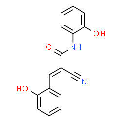 (2E)-2-cyano-N,3-bis(2-hydroxyphenyl)prop-2-enamide Structure