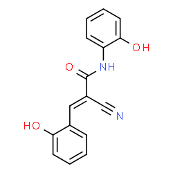 (2E)-2-cyano-N,3-bis(2-hydroxyphenyl)prop-2-enamide structure