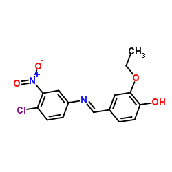 4-{(E)-[(4-Chloro-3-nitrophenyl)imino]methyl}-2-ethoxyphenol Structure