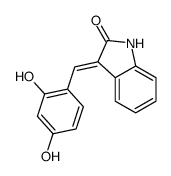 3-[(2,4-dihydroxyphenyl)methylidene]-1H-indol-2-one Structure