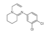 N-(3,4-dichlorophenyl)-1-prop-2-enylpiperidin-2-imine Structure