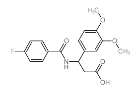 3-(3,4-Dimethoxyphenyl)-3-[(4-fluoro-benzoyl)amino]propanoic acid结构式