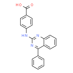 4-((4-phenylquinazolin-2-yl)amino)benzoic acid结构式