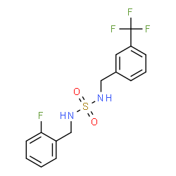 N-(2-FLUOROBENZYL)-N'-[3-(TRIFLUOROMETHYL)BENZYL]SULFAMIDE结构式