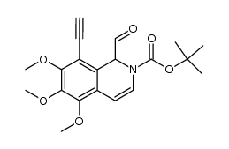 tert-butyl 8-ethynyl-1-formyl-5,6,7-trimethoxyisoquinoline-2(1H)-carboxylate Structure